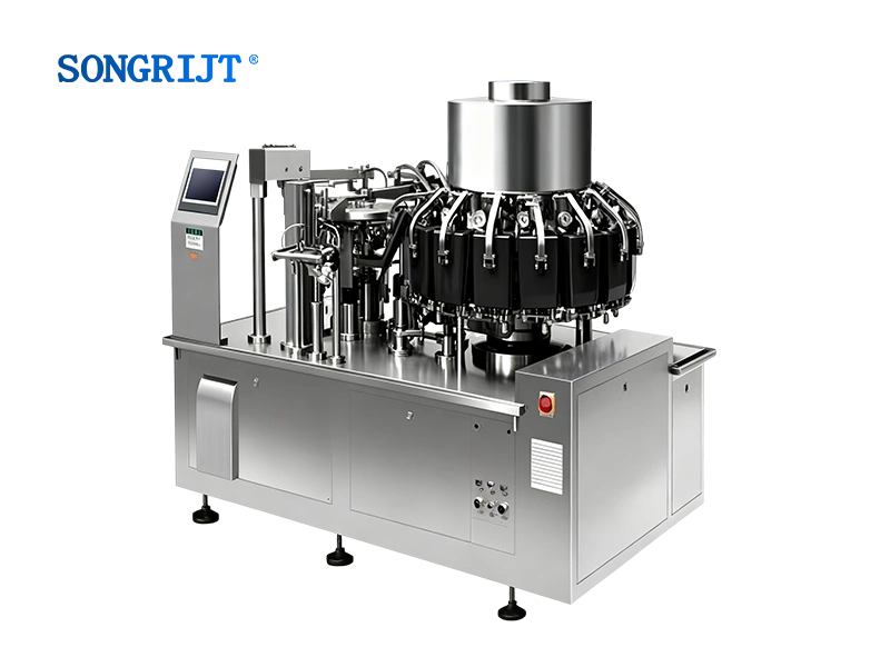 Автоматическая вакуумная упаковочная машина с двумя поворотными столами