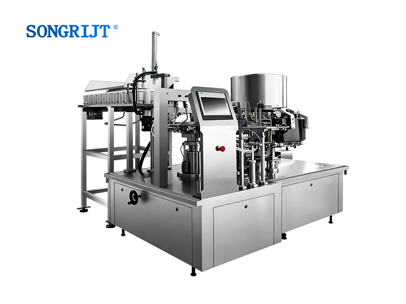 Автоматическая вакуумная упаковочная машина с двумя поворотными столами