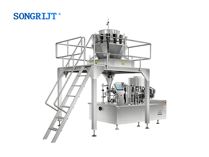Автоматическая вакуумная упаковочная машина с двумя поворотными столами