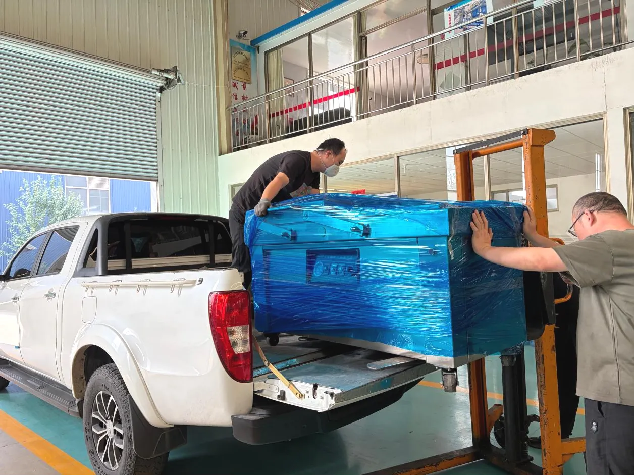 Two Sets of Double-Chamber Vacuum Packing Machines Ready for Customer Factory Pickup